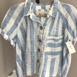 Free people cotton and linen top